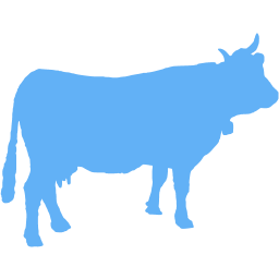 Tropical blue cow 2 icon - Free tropical blue animal icons