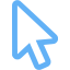 tropical blue cursor icon