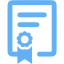 tropical blue diploma icon