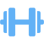 tropical blue dumbbell icon