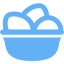 tropical blue eggs icon