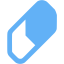 tropical blue eraser icon