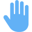 tropical blue hand cursor icon