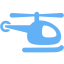 tropical blue helicopter icon