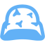 tropical blue helmet icon