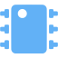 tropical blue integrated circuit icon