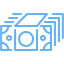 tropical blue money icon