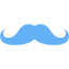 tropical blue mustache 2 icon