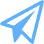 tropical blue paper plane icon