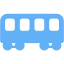 tropical blue railroad car icon