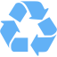 tropical blue recycle icon