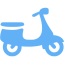 tropical blue scooter 2 icon