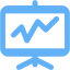 tropical blue statistics icon