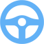 tropical blue steering wheel icon