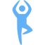 tropical blue yoga icon