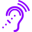 violet assistive listening system icon