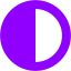 violet contrast icon