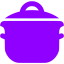 violet cooking pot icon