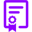 violet diploma icon