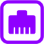 violet ethernet off icon