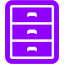 violet filing cabinet icon