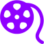 violet film reel icon