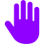 violet hand cursor icon