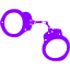 violet handcuffs icon