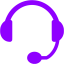 violet headset icon