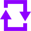 violet loop square icon