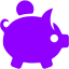 violet moneybox icon