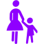 violet mother and child icon