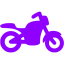 violet motorcycle icon