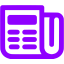 violet newspaper icon