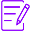 violet notepad icon