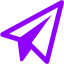 violet paper plane icon