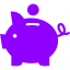 violet piggy bank 2 icon