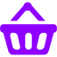 violet shopping basket icon