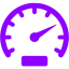 violet speedometer icon