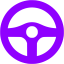 violet steering wheel icon