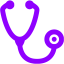 violet stethoscope icon