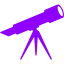 violet telescope icon