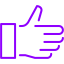 violet thumb up icon