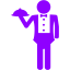 violet waiter icon