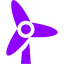 violet wind turbine icon