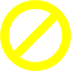 yellow ban icon