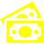 yellow banknotes icon