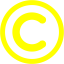 yellow copyright icon