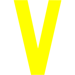 Yellow Letter V Icon Free Yellow Letter Icons