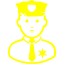 yellow police icon